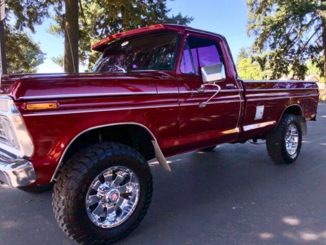 1974 Burgundy Ford F-250 Standard Cab Pickup