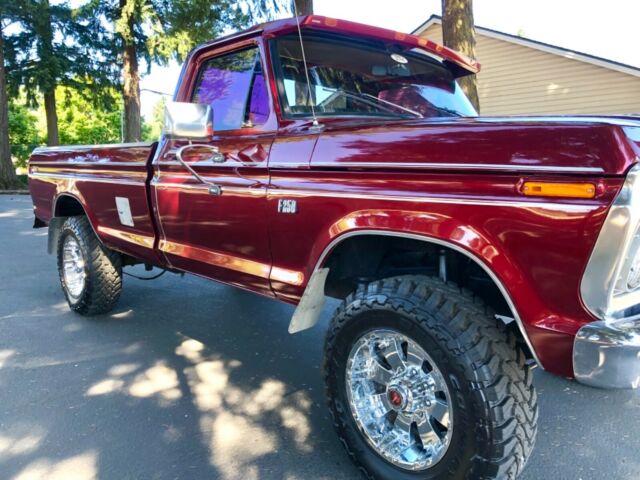 1974 Burgundy Ford F-250 Standard Cab Pickup