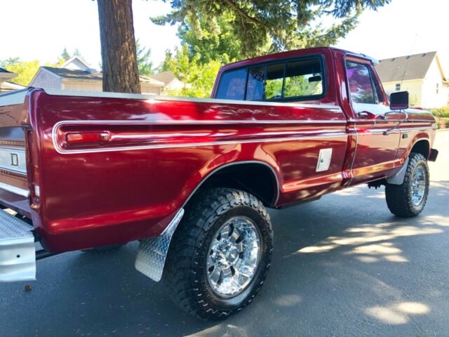 1974 Burgundy Ford F-250 Standard Cab Pickup
