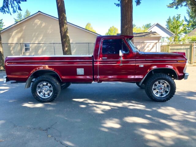 1974 Burgundy Ford F-250 Standard Cab Pickup