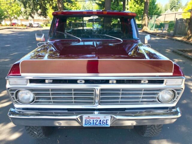 1974 Burgundy Ford F-250 Standard Cab Pickup