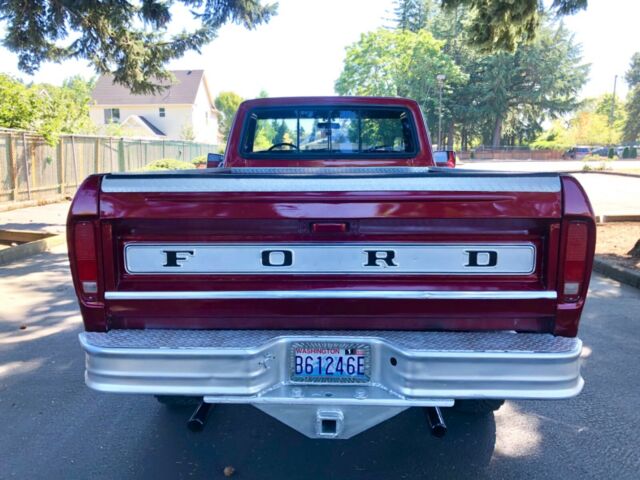 1974 Burgundy Ford F-250 Standard Cab Pickup