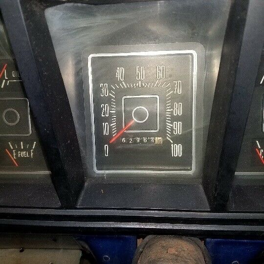 1974 Blue Ford F-250 pickup truck w capped bed