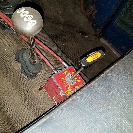 1974 Blue Ford F-250 pickup truck w capped bed