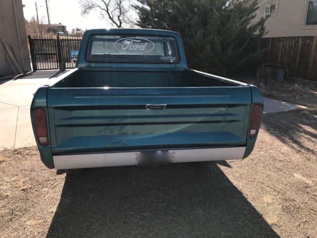 1974 Teal Ford F-100 Extended Cab Pickup