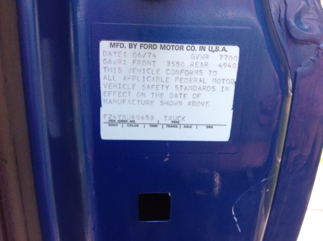 1974 Blue Ford F-250