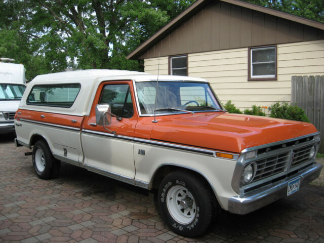 1974 Tangerine and White Ford F-100 Standard Cab Pickup