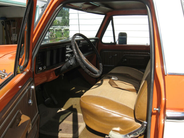 1974 Tangerine and White Ford F-100 Standard Cab Pickup
