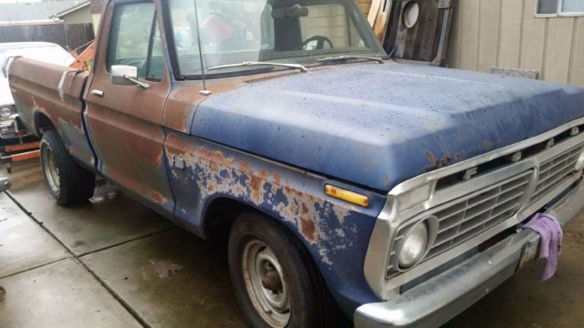 1974 Blue Ford F-100 CUSTOM