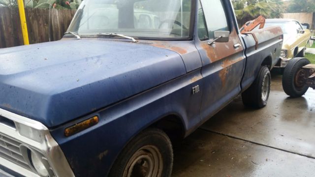 1974 Blue Ford F-100 CUSTOM