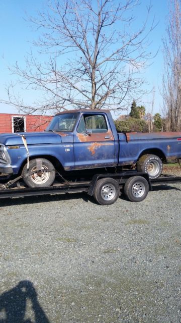 1974 Blue Ford F-100 CUSTOM