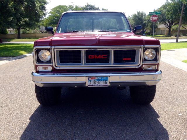 1974 Burgundy with White Chevrolet C-10 Swb