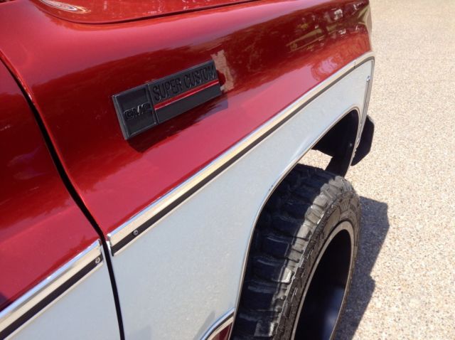 1974 Burgundy with White Chevrolet C-10 Swb