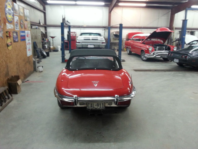 1974 Red Jaguar E-Type Convertible