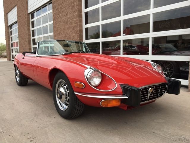 1974 Red Jaguar E-Type Convertible