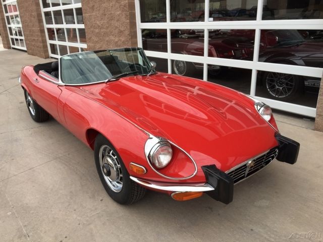 1974 Red Jaguar E-Type Convertible