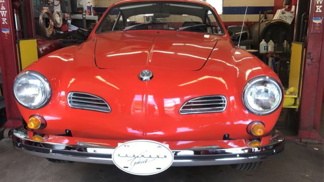 1974 Red Volkswagen Karmann Ghia Coupe