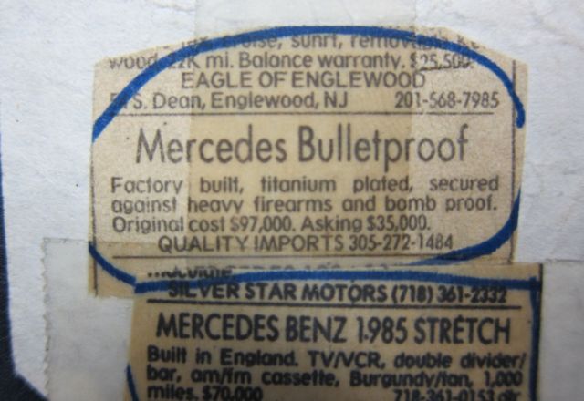 1974 Blue Mercedes-Benz S-Class Sedan