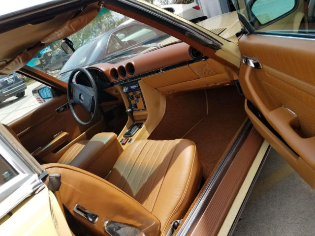 1974 Yellow Mercedes-Benz SL-Class Convertible