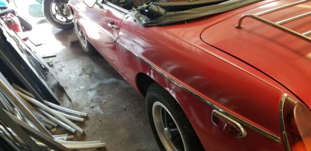 1974 Red MG MGB Convertible