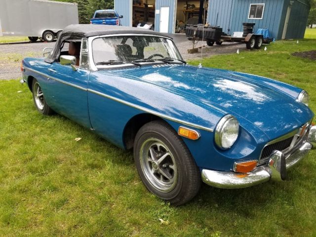1974 Teal Blue MG MGB Convertible
