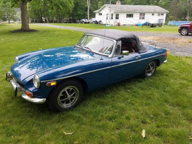 1974 Teal Blue MG MGB Convertible