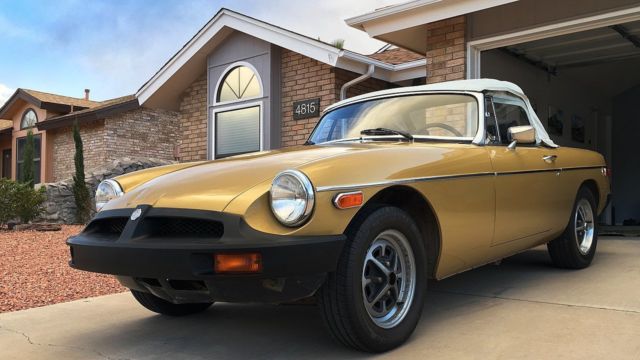 1974 Gold MG MGB Convertible
