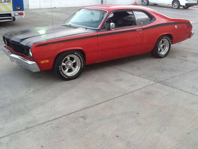 1974 Red Plymouth Duster Coupe