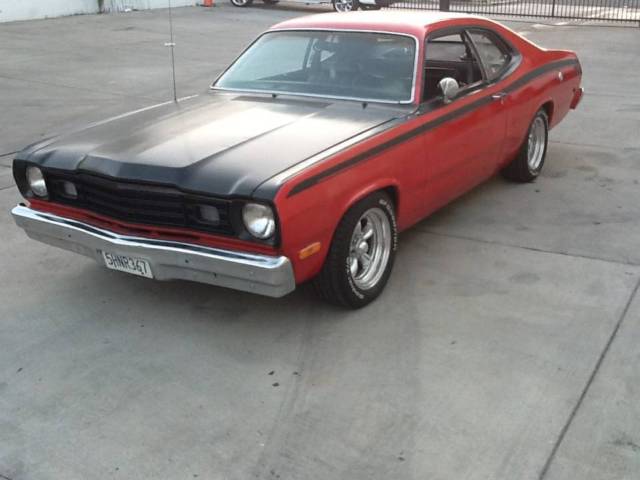 1974 Red Plymouth Duster Coupe