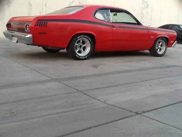1974 Red Plymouth Duster Coupe
