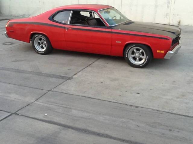 1974 Red Plymouth Duster Coupe