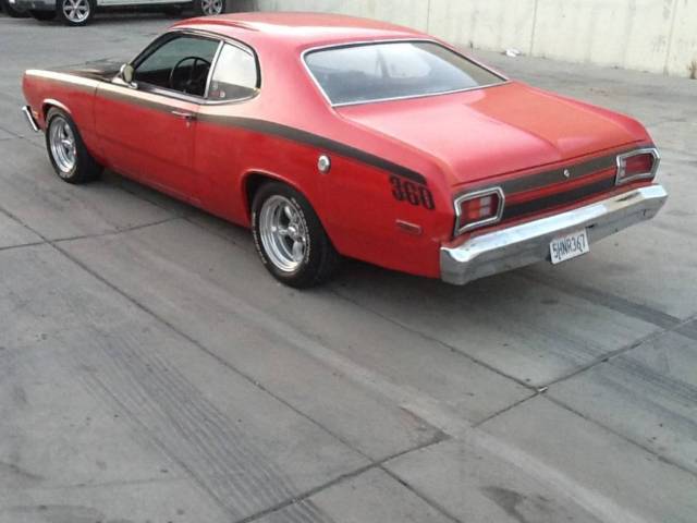 1974 Red Plymouth Duster Coupe