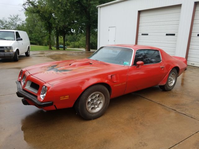 1974 Red Pontiac Trans Am Coupe