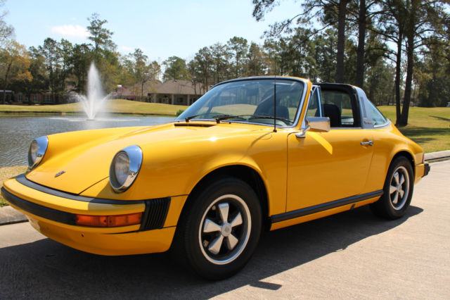 1974 Yellow Porsche 911 Targa
