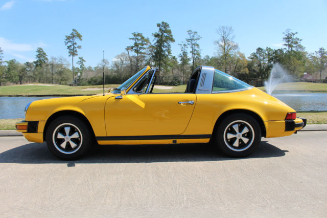 1974 Yellow Porsche 911 Targa
