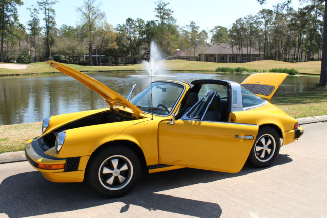 1974 Yellow Porsche 911 Targa