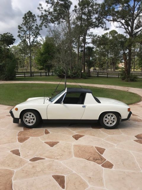 1974 White Porsche 914 Convertible