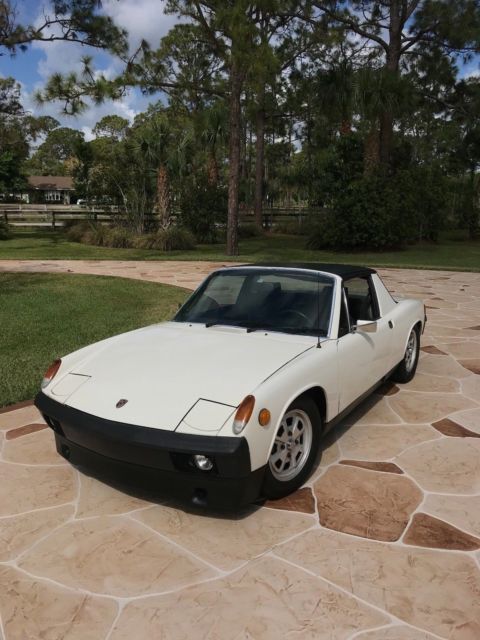 1974 White Porsche 914 Convertible