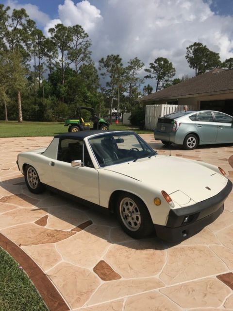 1974 White Porsche 914 Convertible
