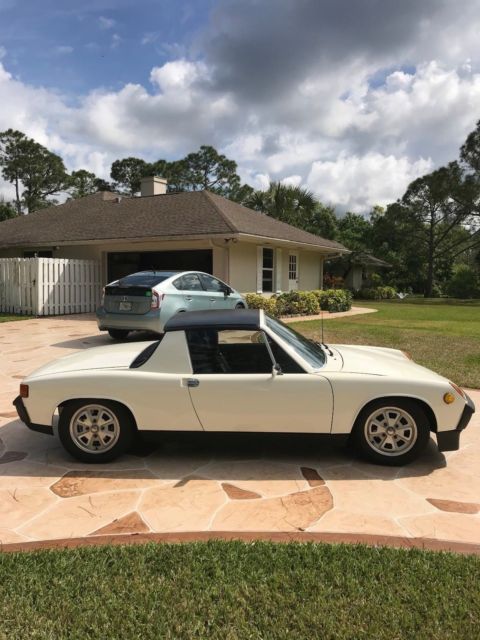 1974 White Porsche 914 Convertible