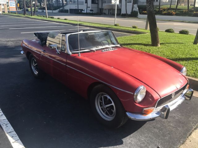 1974 Red MG MGB Convertible