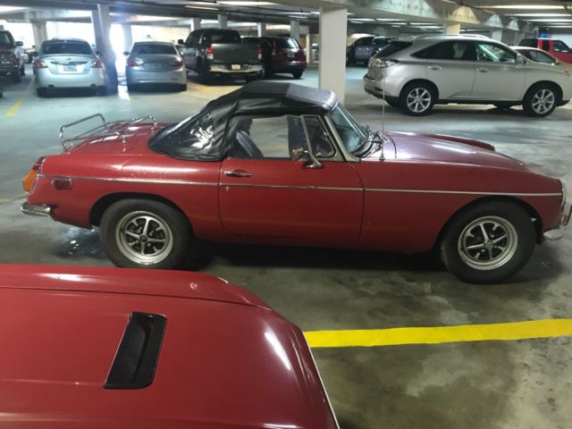 1974 Red MG MGB Convertible