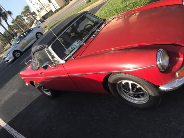 1974 Red MG MGB Convertible