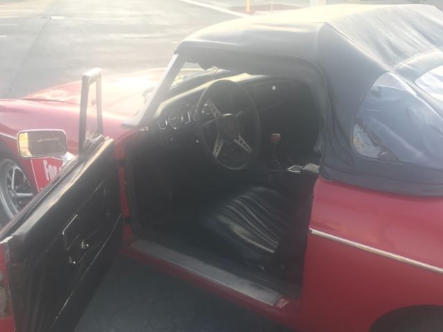 1974 Red MG MGB Convertible