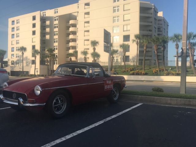 1974 Red MG MGB Convertible