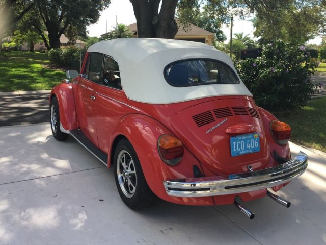 1974 Red Volkswagen Super Beetle Convertible