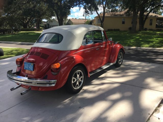 1974 Red Volkswagen Super Beetle Convertible