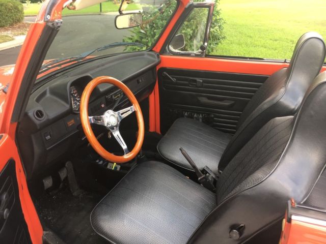 1974 Red Volkswagen Super Beetle Convertible