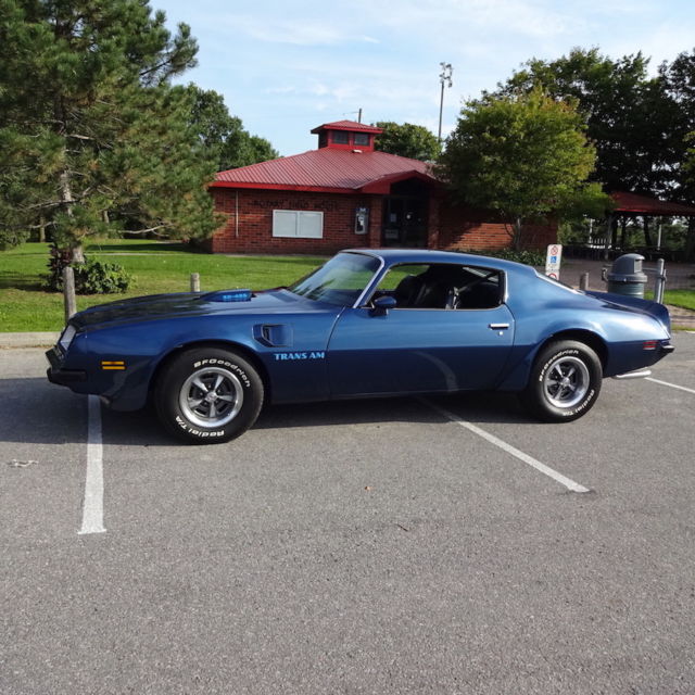 1974 Blue Pontiac Trans Am Coupe