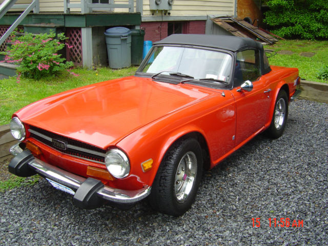 1974 Blue Triumph TR-6 Convertible